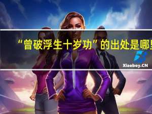 “曾破浮生十岁功”的出处是哪里