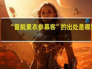 “曾脱素衣参幕客”的出处是哪里