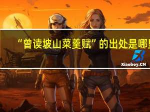 “曾读坡山菜羹赋”的出处是哪里