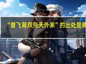 “曾飞舃双凫天外来”的出处是哪里