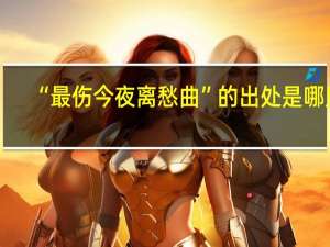 “最伤今夜离愁曲”的出处是哪里