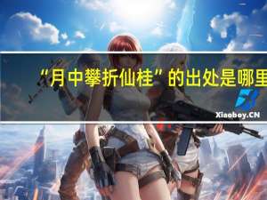 “月中攀折仙桂”的出处是哪里