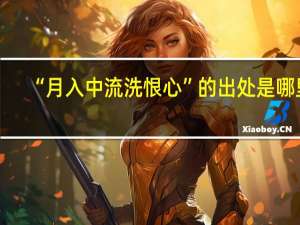 “月入中流洗恨心”的出处是哪里