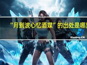 “月到波心忆酒媒”的出处是哪里