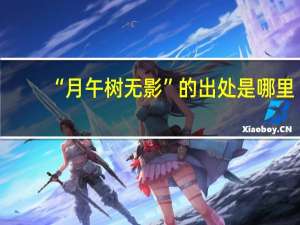 “月午树无影”的出处是哪里