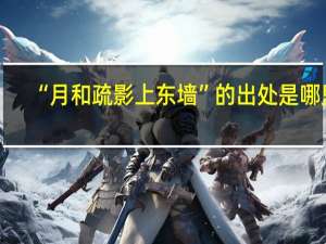 “月和疏影上东墙”的出处是哪里