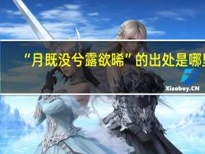 “月既没兮露欲晞”的出处是哪里