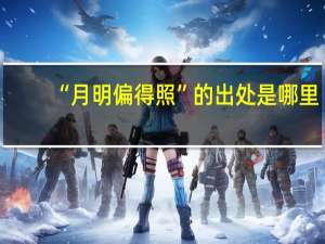 “月明偏得照”的出处是哪里