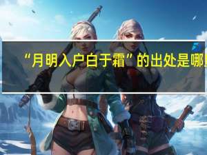 “月明入户白于霜”的出处是哪里