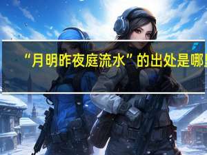 “月明昨夜庭流水”的出处是哪里