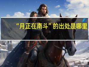 “月正在南斗”的出处是哪里