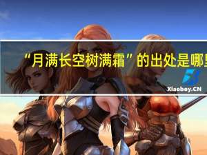 “月满长空树满霜”的出处是哪里
