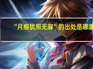 “月痕犹照无寐”的出处是哪里
