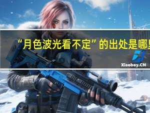 “月色波光看不定”的出处是哪里