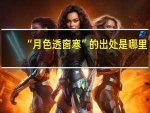 “月色透窗寒”的出处是哪里