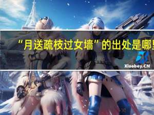 “月送疏枝过女墙”的出处是哪里