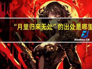 “月里归来无处”的出处是哪里