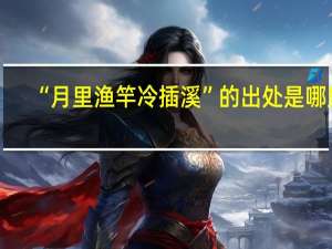 “月里渔竿冷插溪”的出处是哪里