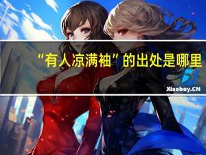 “有人凉满袖”的出处是哪里
