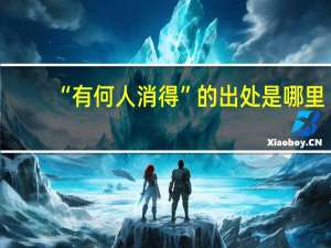 “有何人消得”的出处是哪里