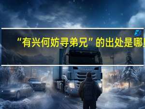 “有兴何妨寻弟兄”的出处是哪里