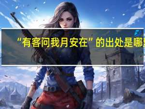 “有客问我月安在”的出处是哪里