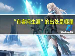 “有客问生涯”的出处是哪里