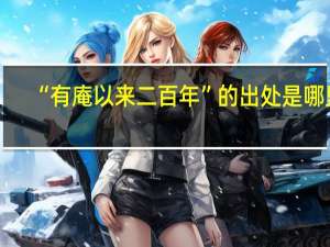 “有庵以来二百年”的出处是哪里