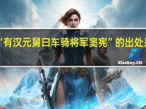 “有汉元舅曰车骑将军窦宪”的出处是哪里