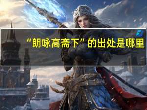 “朗咏高斋下”的出处是哪里