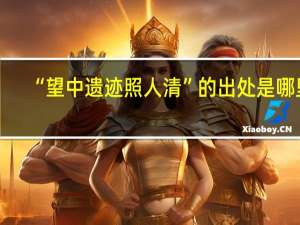 “望中遗迹照人清”的出处是哪里