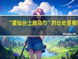“望仙台上岸乌巾”的出处是哪里