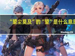“望尘莫及”的“望”是什么意思