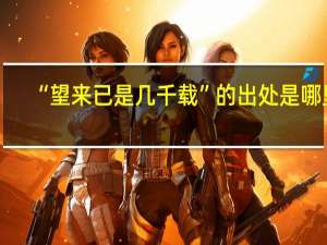 “望来已是几千载”的出处是哪里