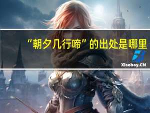 “朝夕几行啼”的出处是哪里