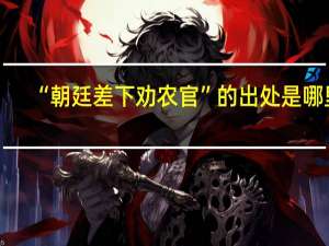 “朝廷差下劝农官”的出处是哪里