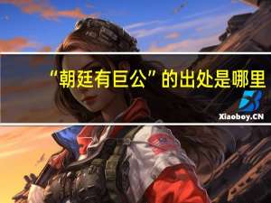 “朝廷有巨公”的出处是哪里