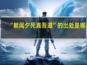 “朝闻夕死真吾道”的出处是哪里