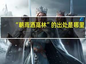 “朝雨洒高林”的出处是哪里