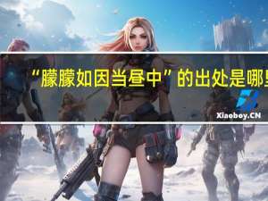 “朦朦如因当昼中”的出处是哪里