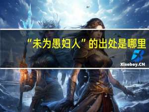 “未为愚妇人”的出处是哪里