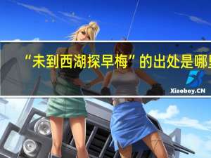 “未到西湖探早梅”的出处是哪里