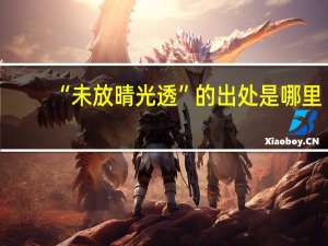 “未放晴光透”的出处是哪里