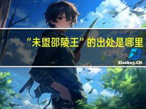 “未盥邵陵王”的出处是哪里