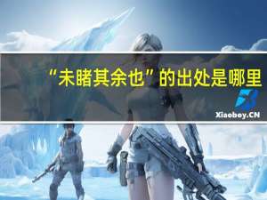 “未睹其余也”的出处是哪里