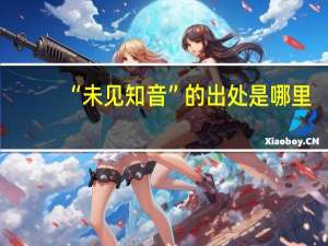 “未见知音”的出处是哪里