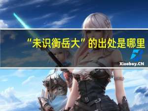 “未识衡岳大”的出处是哪里