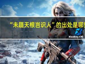“未蹑天根岂识人”的出处是哪里