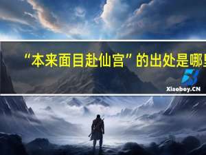 “本来面目赴仙宫”的出处是哪里