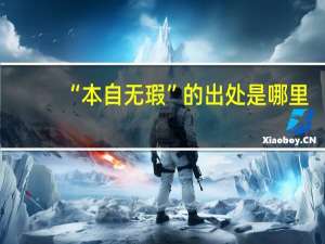 “本自无瑕”的出处是哪里